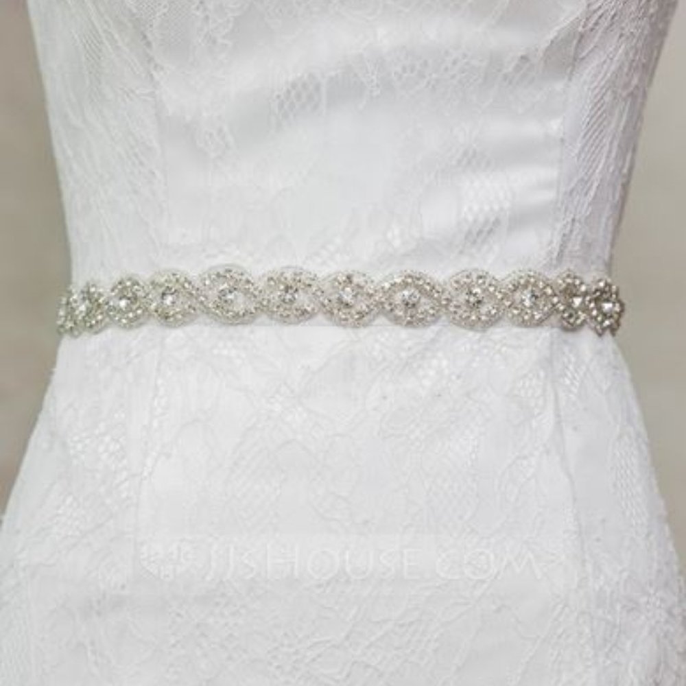 Beautiful Satin Sash With Rhinestones